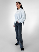 Толстовка LJHY 8315 однотонная со сборкой и сердечками на рукавах