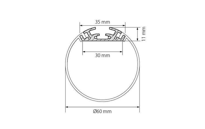 Профиль Arlight SL-ROUND-D60-2000 ANOD 019286