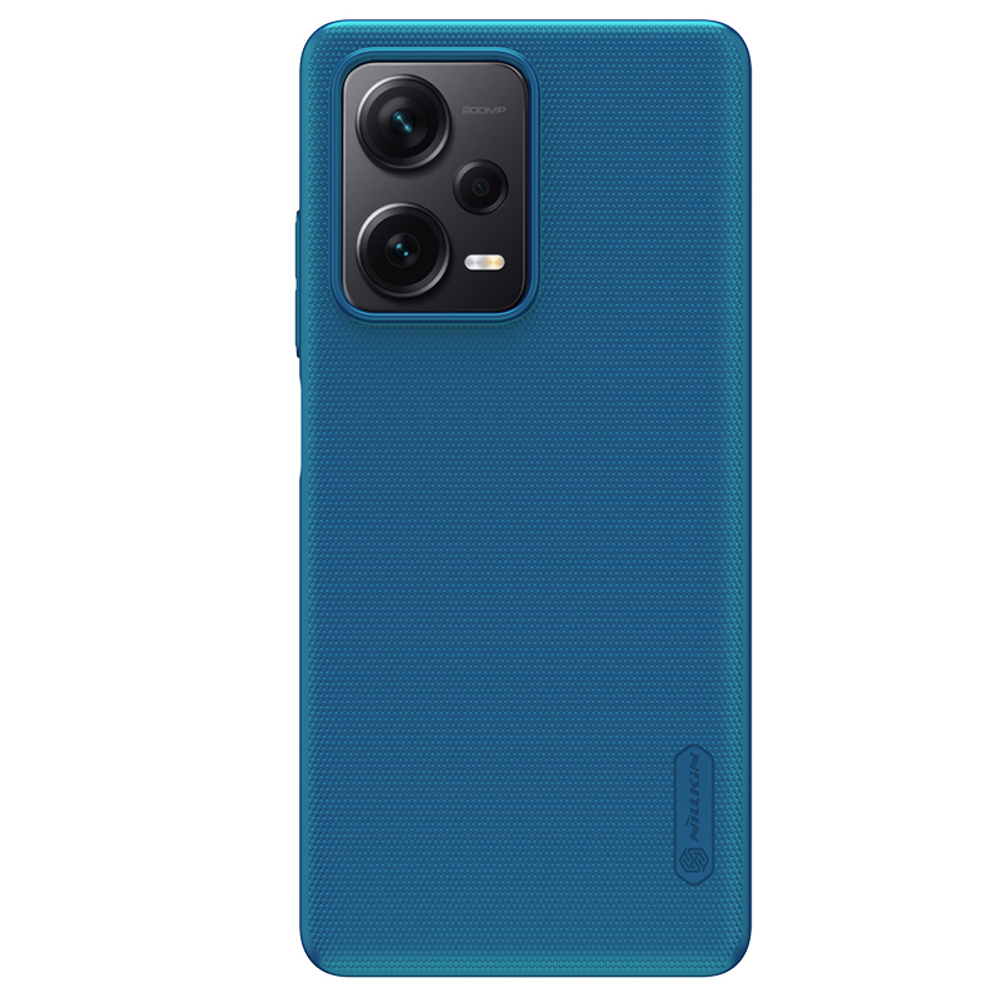 Тонкий жесткий чехол синего цвета от Nillkin для Xiaomi Redmi Note 12 Pro+ 5G, серия Super Frosted Shield