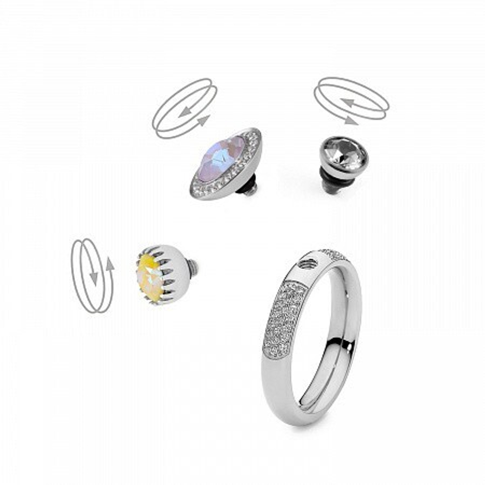 Кольцо - База Qudo deluxe small silver 15.9 мм 626657 S