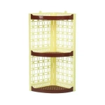 Полка для ванной комнаты угловая (Бежево-коричневый)