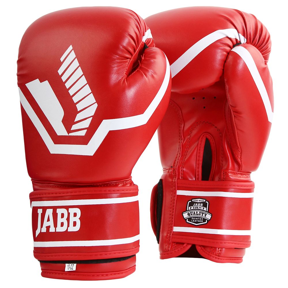 Перчатки бокс.(иск.кожа) Jabb JE-2015/Basic 25 красный 10ун.