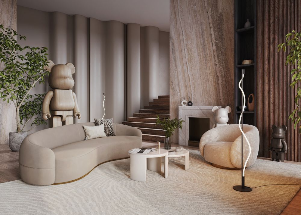 Торшер светодиодный Maytoni Tau MOD166FL-L15B3K