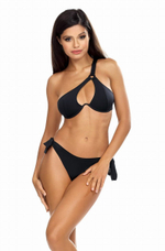 Раздельный купальник с бретелью на одно плечо (Размер: 75D/38) (Цвет: черный)