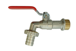 Шаровой кран спускной BVR-CR (1/2"-1"), ручка-рычаг, латунь, под шланг, Ридан