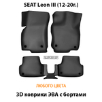 Автомобильные коврики ЭВА с бортами для SEAT Leon III (12-20г.)