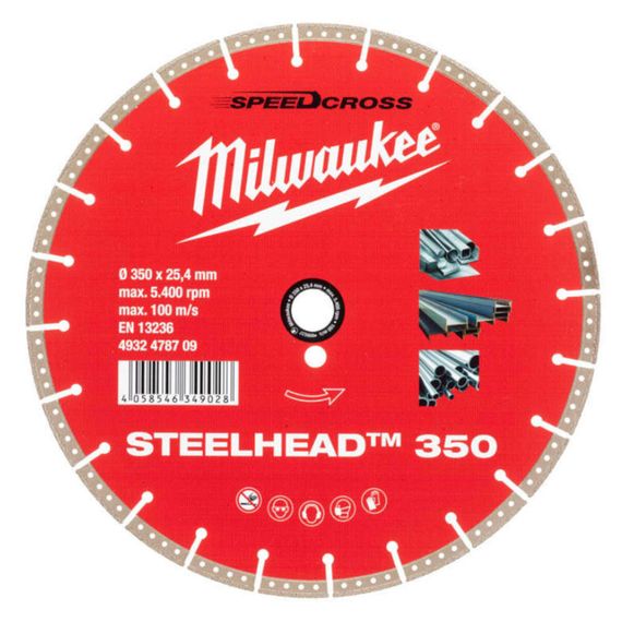 Диск алмазный универсальный Milwaukee STEELHEAD 350х25.4мм (4932478709)