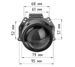 Билед модули Aozoom Truck Trailer (ALPD-1203) 24 вольта, 3.0 дюйма, 5500K, 24V, 58W/65W, крепление 3R (комплект, 2шт)