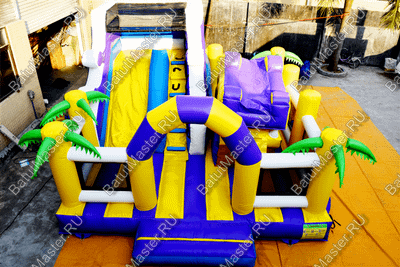 Коммерческий батут "Белый клык" с не механизированной головой, размер 6*6*4 м