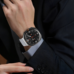 Ремешок из натуральной кожи серого цвета от Dux Ducis для смарт часов Samsung Watch Ultra 47MM, серия YA Series