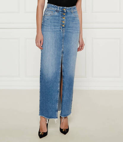 Джинсовая юбка Elisabetta Franchi - голубой(GJ29I46E2)