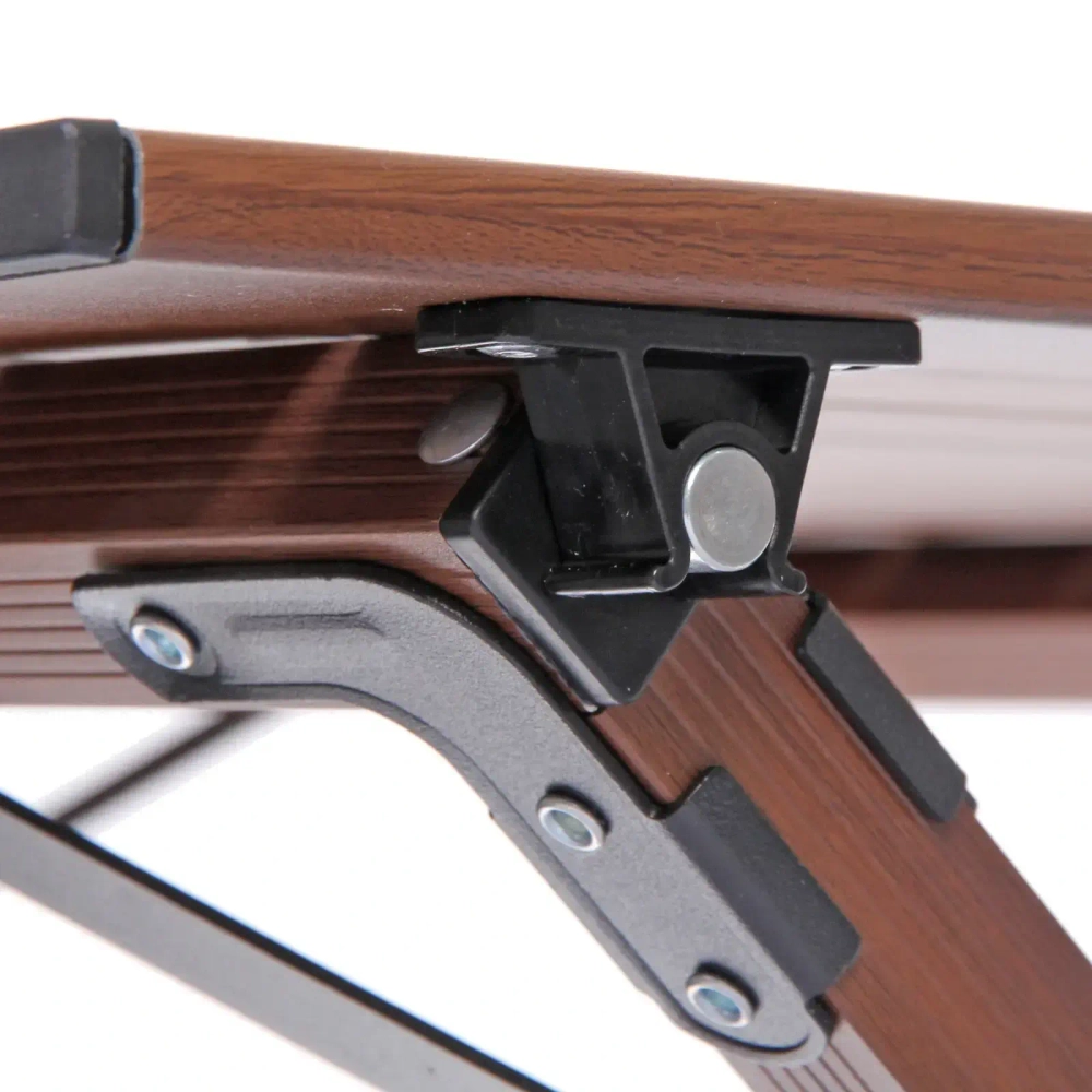 Стол кемпинговый складной DC-5002, 86*58*44 см, цвет: темное дерево, каркас алюминий, ТуристМастер