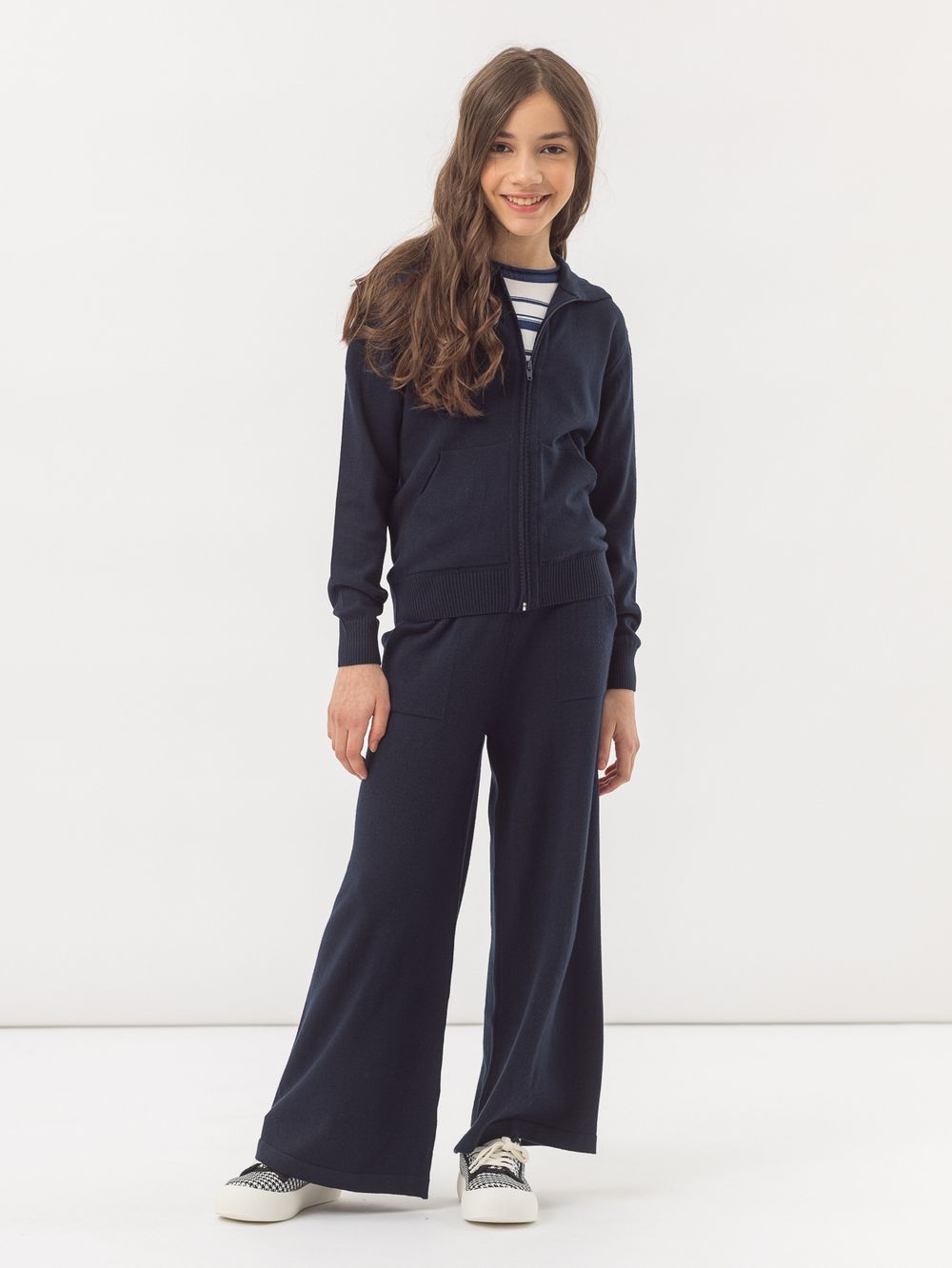 Брюки темно-синие для девочки арт. АТ971