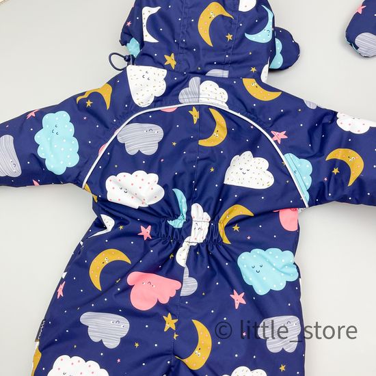 Комбинезон Осень/зима "Разноцветные облака" синий