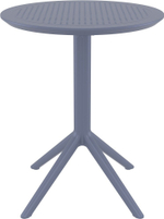 Стол пластиковый складной Siesta Contract Sky Folding Table Ø60, темно-серый