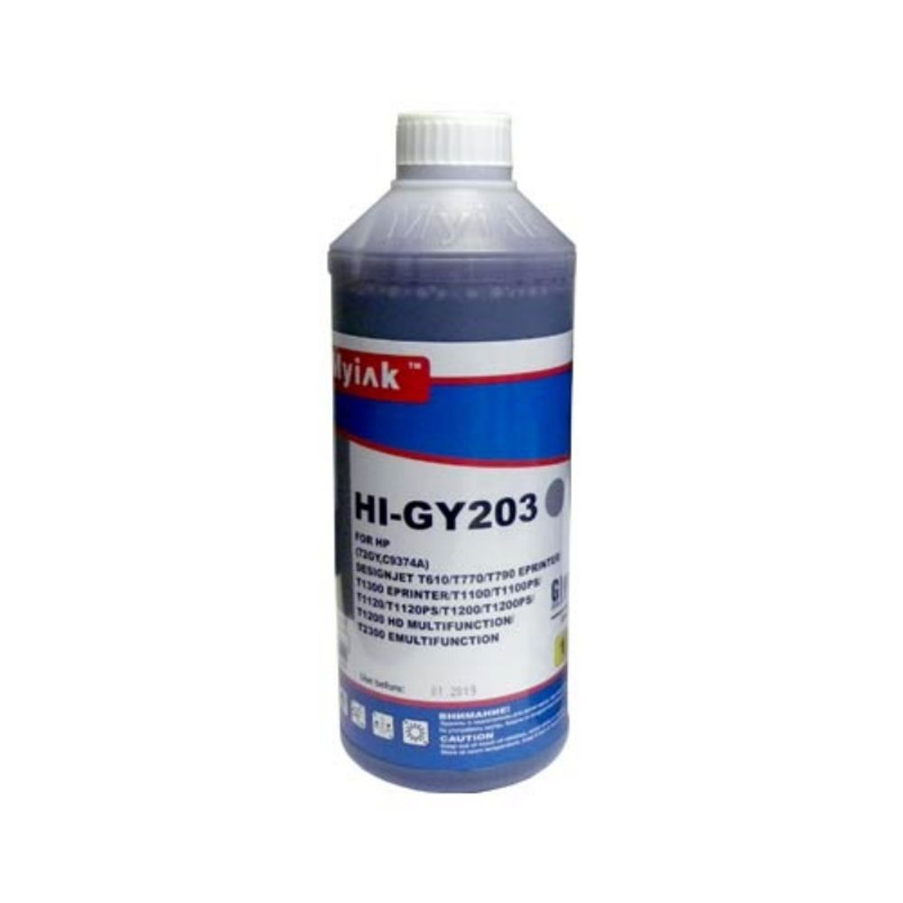 Чернила MyInk HI-GY203 Gloria™ для HP 72/727/764 (1л, Dye) Grey