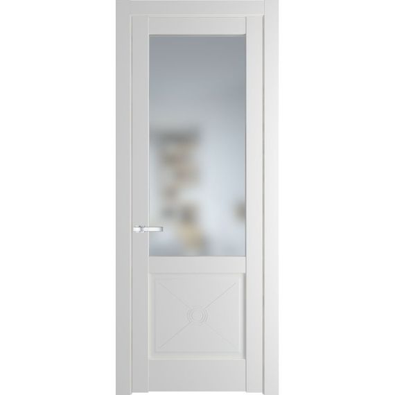 Межкомнатная дверь эмаль Profil Doors 1.2.2PM крем вайт остеклённая