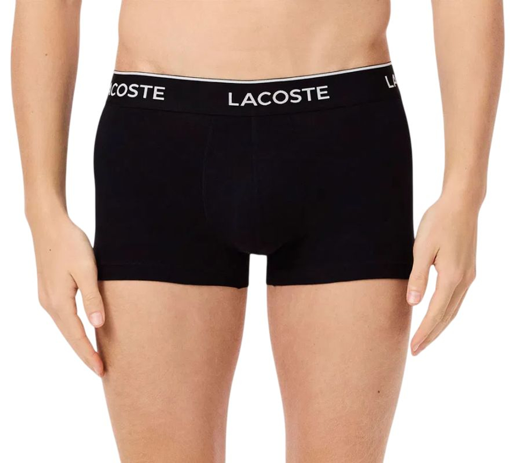 Боксерки теннисные Lacoste Cotton Stretch Jersey 3P - black/black/black
