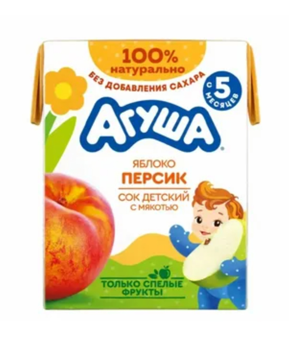 Сок персик Агуша