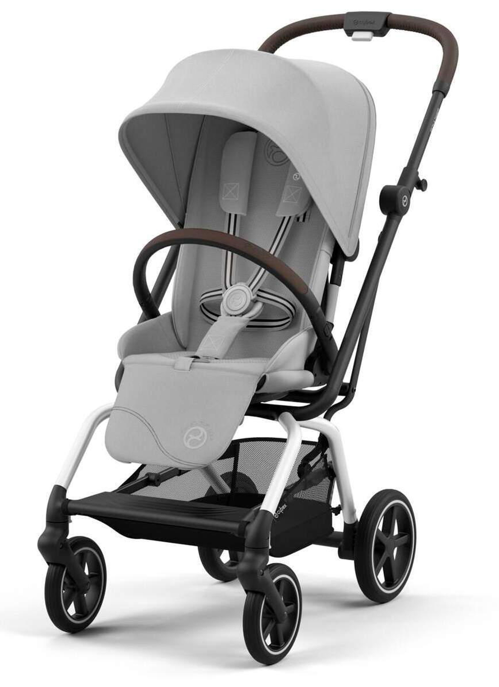 Прогулочная коляска Cybex Eezy S Twist Plus 2 SLV Fog Grey с дождевиком