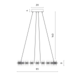 Подвесная люстра Divinare MONNA 1933/06 SP-44