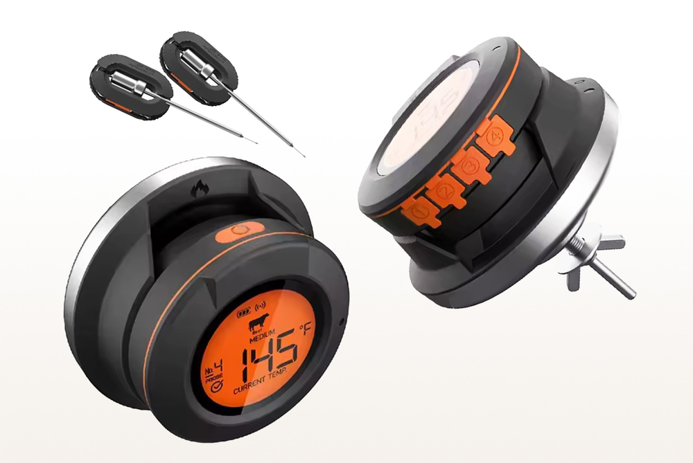 Цифровой термометр Model 4, четырехканальный, 2 термощупа, BT