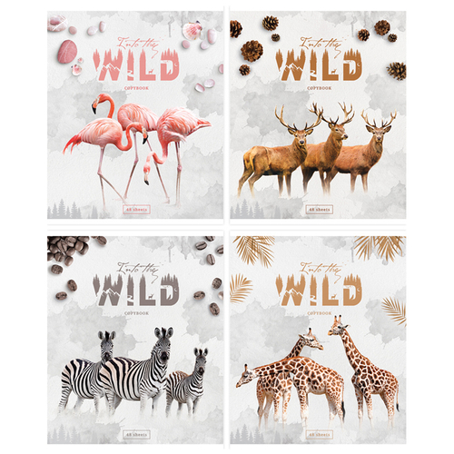 Тетрадь 48л., А5, линия ArtSpace "Животные. Into the wild", эконом