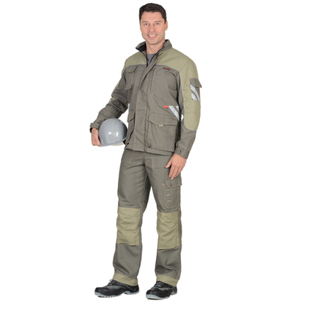 Куртка СИРИУС-ВЕСТ-ВОРК т.оливковый со св.оливковым пл. 275 г/кв.м