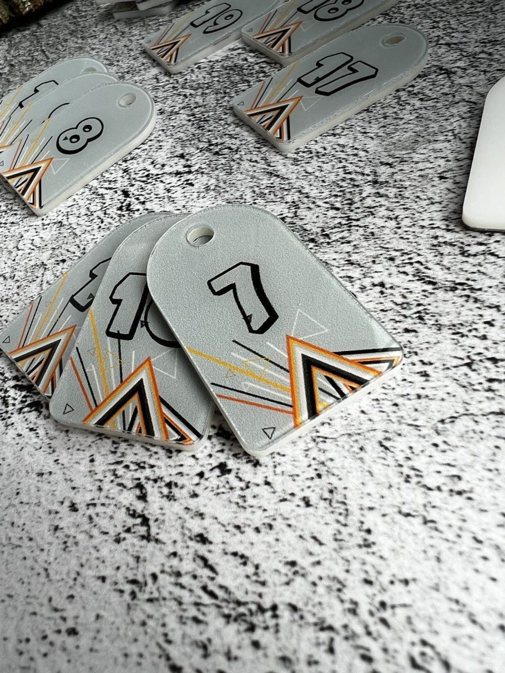 Номерки для ключей 3х5 см