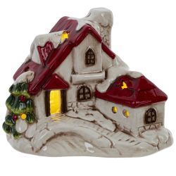 GAEM Фигурка декоративная "Домик" с подсветкой (LR44х2 н/п), L12,5 W8 H9,5 см