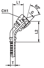 Фитинг DN 08 BSP (Г) 3/8 (45)