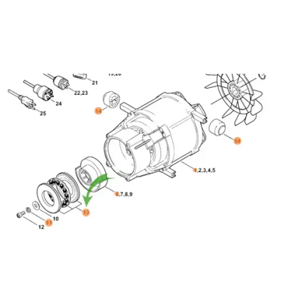 Подшипник для мойки высокого давления STIHL RE-108, RE-118, RE-128 PLUS