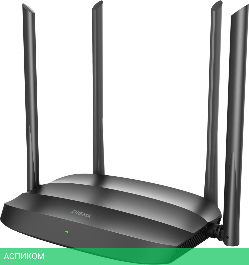 Роутер беспроводной Digma DWR-AC1201 черный