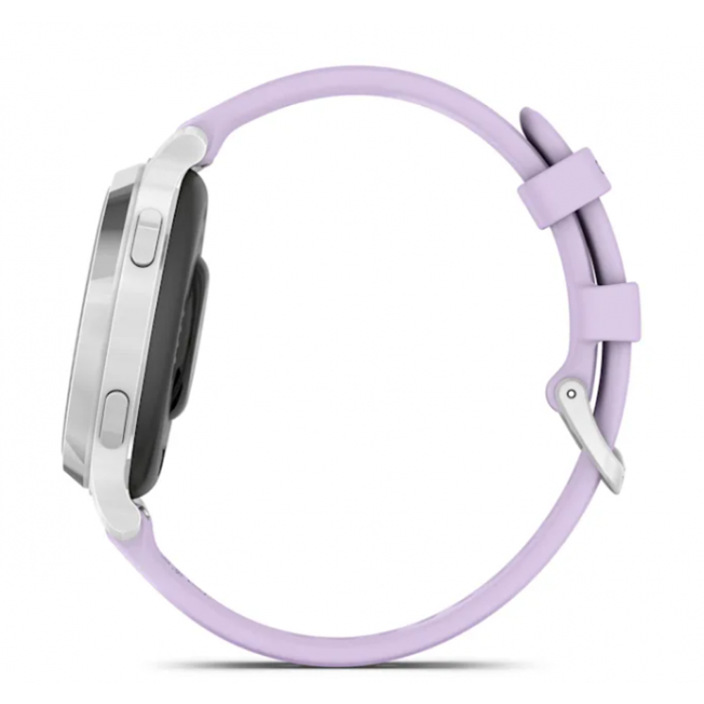 Смарт часы Lily 2 Active с серебристым безелем, фиолетовый силиконовый ремешок