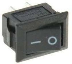 Клавишный выключатель 250В 3А (2с) ON-OFF черный
