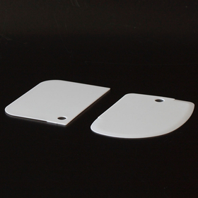 Набор твердых скребков - четверть круга и прямоугольный (белый)