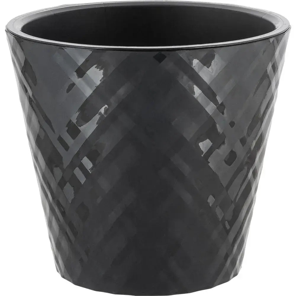 Горшок для цветов InGreen Manhattan D190мм, 3,3л c дренажной вставкой, оникс