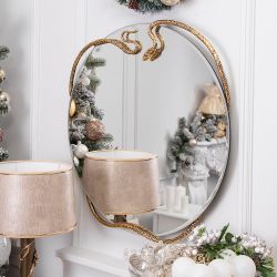 Зеркало настенное Змея Серпентис Амбер