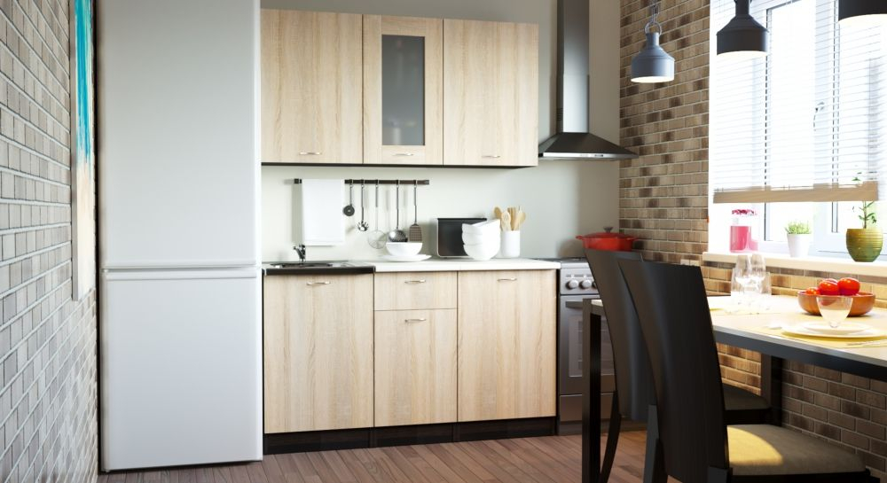 Кухонный гарнитур Симона лайт 1200 мм (Дуб сонома/Венге, Берилл бежевый)