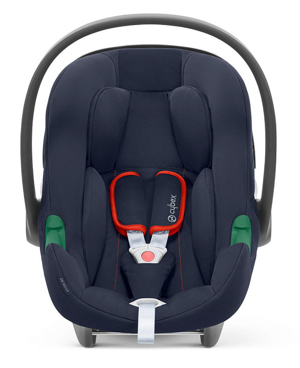 Коляска 3 в 1 Cybex Priam IV Chrome Brown complete и автокресло Aton B2 i-Size Bay Blue Off White