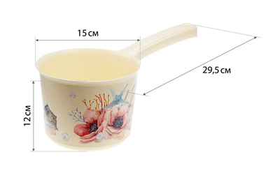 Ковш 1,5л ДЕКО с рисунком М1218
