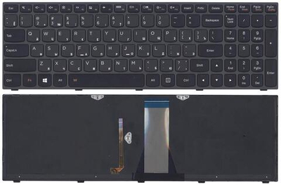 Клавиатура для ноутбука Lenovo IdeaPad G50-70 Z50-70 черная с подсветкой