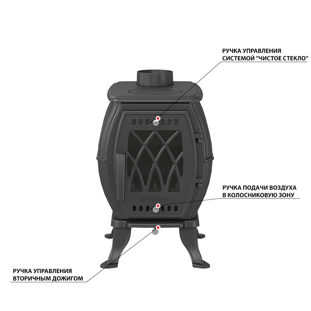 Печь-камин Везувий BX-05 "Антрацит"