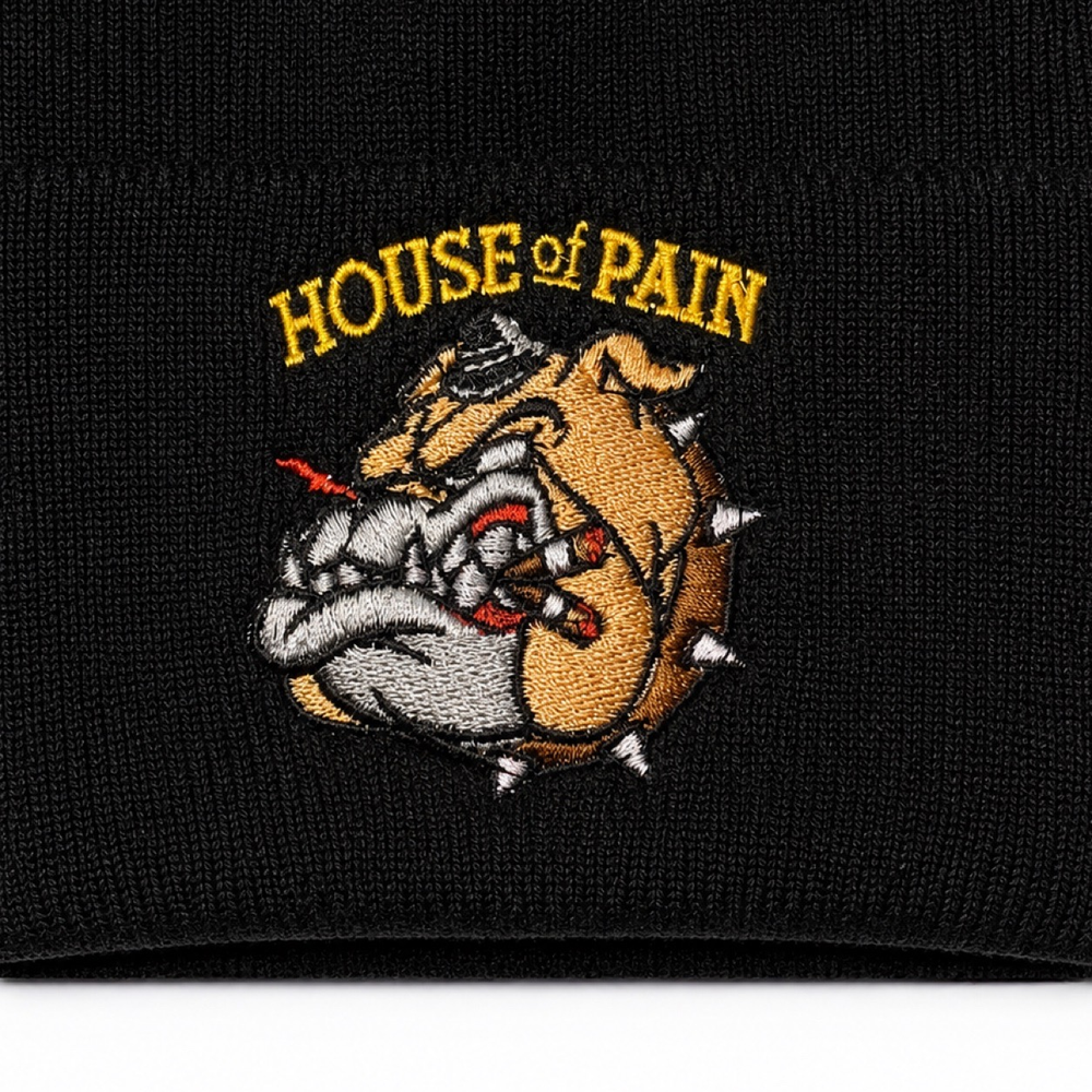 Шапка-Бини с подворотом House of Pain "Mad Dog"(black)