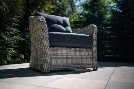 Кресло из ротанга в комплекте с подушками Besta Fiesta ВЕНЕЦИЯ, серый