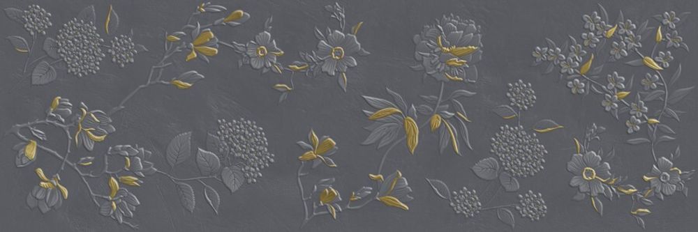 Керамическая плитка для стен Jardin Grey Gold Decor 40x120