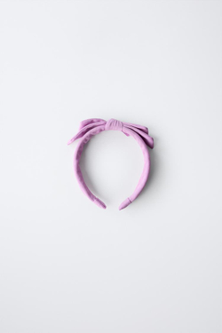 ZARA ОБОДОК С БАНТОМ, СИРЕНЕВЫЙ