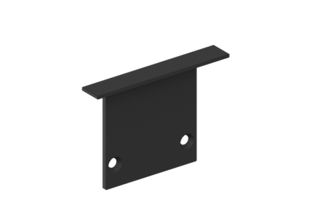 Боковая  глухая заглушка для профиля DN18502 Цвет:Черный матовый RAL9005, Серия:DN8ALE