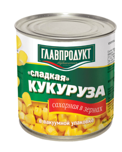 КУКУРУЗА ГЛАВПРОДУКТ МОЛОДАЯ В ЗЕРНАХ СЛАДКАЯ 340ГР