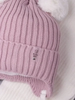 Шапка для девочки осенняя и шарф с ушками